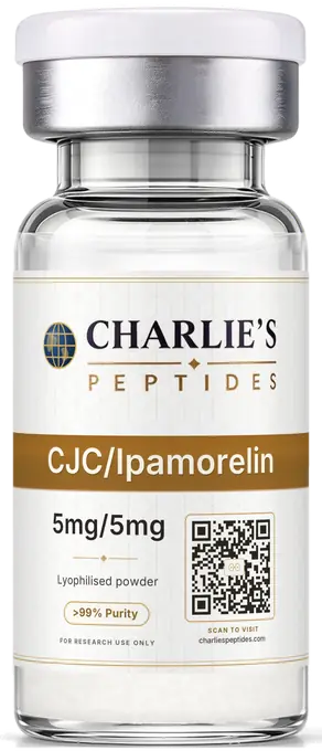 CJC-1295 no DAC / Ipamorelin research peptide vial
