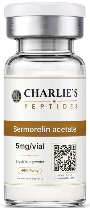 Sermorelin acetate research peptide vial